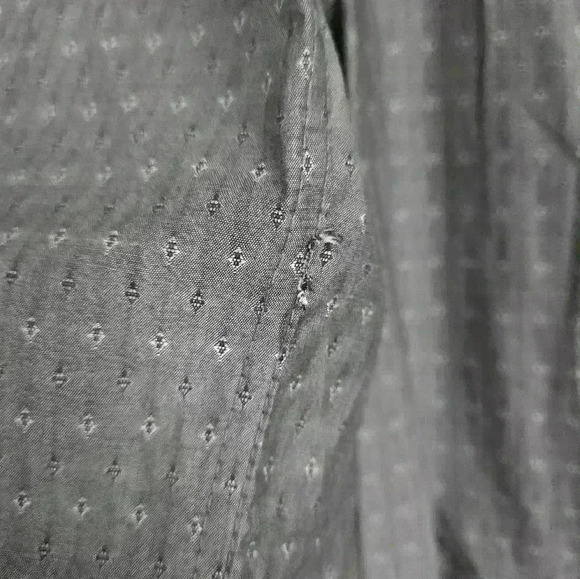 VAN HEUSEN mens dress shirt long sleeve, grey large, 16-16  1/2 - Picture 5 of 9